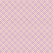 Be Bold Papers- Orange, Lilac, And White Diamond Stripes Patterned Paper- Paper 2