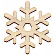 Christmas Day Elements- Wood Snowflake