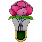 lightbulb with flower