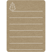Toolbox Calendar 2- Monthly Doodled Journal Card- Leaf