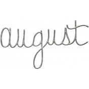 Toolbox Calendar- August Large Metal Month Doodle