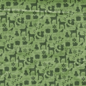 Back To Nature- Green Animal Doodle Paper