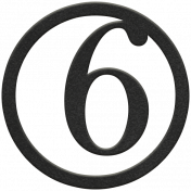 Toolbox Numbers- Black Circle Number 6