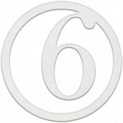 Toolbox Numbers- White Circle Number 6
