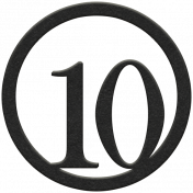 Toolbox Numbers- Black Circle Number 10
