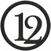 Toolbox Numbers- Black Circle Number 12