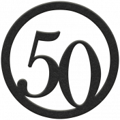 Toolbox Numbers- Black Circle Number 50