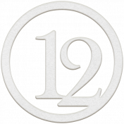 Toolbox Numbers- White Circle Number 12