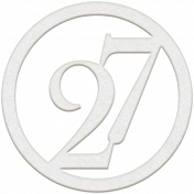 Toolbox Numbers- White Circle Number 27