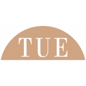Toolbox Calendar- Date Sticker Kit- Days- Brown Tuesday