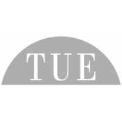 Toolbox Calendar- Date Sticker Kit- Days- Light Gray Tuesday
