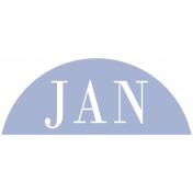 Toolbox Calendar- Date Sticker Kit- Months- Blue January