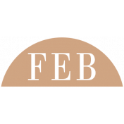 Toolbox Calendar- Date Sticker Kit- Months- Brown February