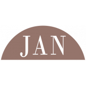 Toolbox Calendar- Date Sticker Kit- Months- Dark Brown January