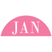 Toolbox Calendar- Date Sticker Kit- Months- Dark Pink January