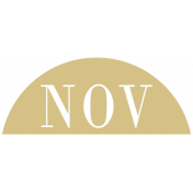 Toolbox Calendar- Date Sticker Kit- Months- Dark Yellow November
