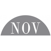 Toolbox Calendar- Date Sticker Kit- Months- Gray November