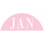 Toolbox Calendar- Date Sticker Kit- Months- Light Pink January