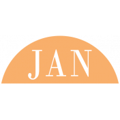 Toolbox Calendar- Date Sticker Kit- Months- Orange January