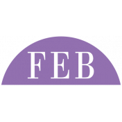 Toolbox Calendar- Date Sticker Kit- Months- Purple February