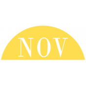 Toolbox Calendar- Date Sticker Kit- Months- Yellow November