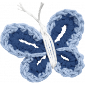 Spring Day- Blue Crochet Butterfly