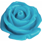 Raindrops & Rainbows- Teal Resin Rose