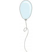Happy Birthday Mini- Blue Balloon