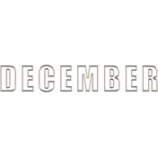 Toolbox Calendar- Month Wire Word Art- December