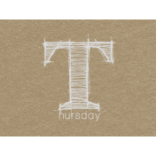 Toolbox Calendar- Sketchy Day Journal Card- Thursday 4x3