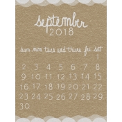 Toolbox Calendar- 2018 September Journal Card