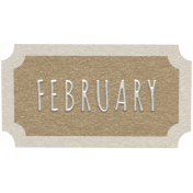 Toolbox Calendar- February Ticket Brown