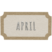 Toolbox Calendar- April Ticket White