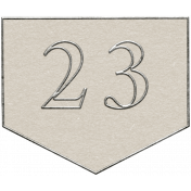 Toolbox Calendar- Arrow Number 23 White