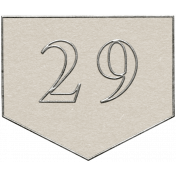 Toolbox Calendar- Arrow Number 29 White