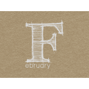 Toolbox Calendar- Sketchy Month Journal Card- February 4x3