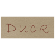At the Zoo- Duck Word Art