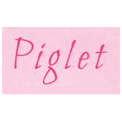 At the Zoo- Piglet Word Art