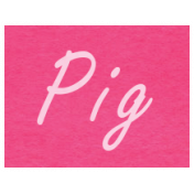 At the Zoo- Pig Word Art