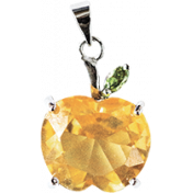 Apple Crisp- Gold Apple Pendant