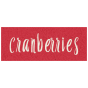 Day of Thanks- Cranberries Word Art