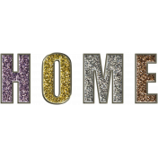 Toolbox Styles Glitter & Metal- Glitter Enamel Home Word Art