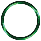 Toolbox Alphabet Bingo Chip Ring- Large Dark Green Metal Ring