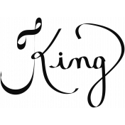 All the Princesses- King Calligraphy Word Art