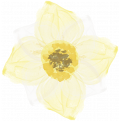 All the Princesses- Painted Yellow Flower 03