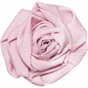 Snow & Snuggles- Light Pink Fabric Flower