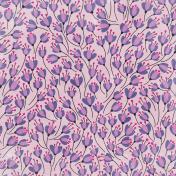 Snow & Snuggles - Purple Floral Paper