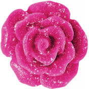 Snow & Snuggles- Pink Resin Flower