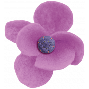 Snow & Snuggles- Purple Felt Flower