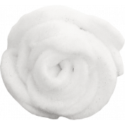 Snow & Snuggles- White Felt Flower